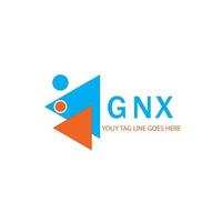 diseño creativo del logotipo de la letra gnx con gráfico vectorial vector