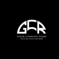 diseño creativo del logotipo de la letra gcr con gráfico vectorial vector