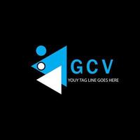 diseño creativo del logotipo de la letra gcv con gráfico vectorial vector