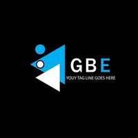 diseño creativo del logotipo de la letra gbe con gráfico vectorial vector