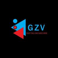 diseño creativo del logotipo de la letra gzv con gráfico vectorial vector