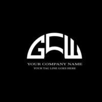 Diseño creativo del logotipo de la letra gcw con gráfico vectorial vector