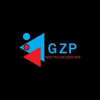 Diseño creativo del logotipo de la letra gzp con gráfico vectorial vector