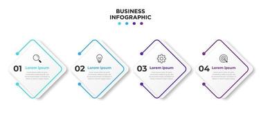 Presentation business infographic template with 4 options. Vector illustration.