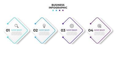 Presentation business infographic template with 4 options. Vector illustration.