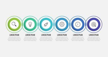 Business Vector infographic template 6 step