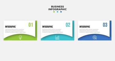 plantilla infográfica de negocios de presentación con 3 opciones. ilustración vectorial vector