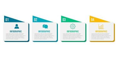 Timeline infographic design element and number options. Business concept with 4 steps. Can be used for workflow layout, diagram, annual report, web design. Vector business template for presentation.