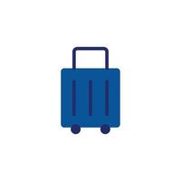 suitcase cartoon with white background vector