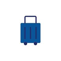 suitcase cartoon with white background vector