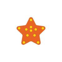 starfish cartoon with white background vector