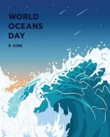 fondo de diseño del día mundial del océano