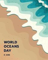 fondo de diseño del día mundial del océano