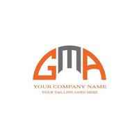 GMA letter logo creative design with vector graphic