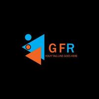 diseño creativo del logotipo de la letra gfr con gráfico vectorial vector