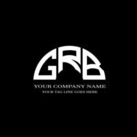 diseño creativo del logotipo de la letra grb con gráfico vectorial vector