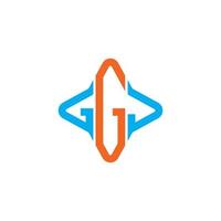 GGJ letter logo creative design with vector graphic