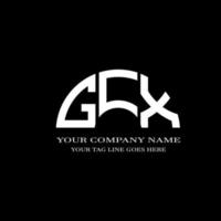 diseño creativo del logotipo de la letra gcx con gráfico vectorial vector