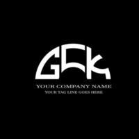 Diseño creativo del logotipo de la letra gck con gráfico vectorial vector