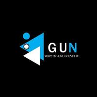 GUN letter logo creative design with vector graphic