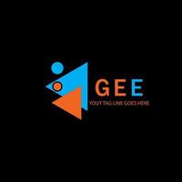 diseño creativo del logotipo de la letra gee con gráfico vectorial vector