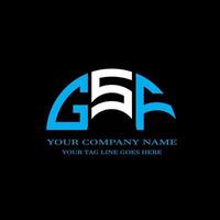 GSF letter logo creative design with vector graphic