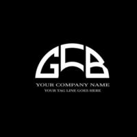 Diseño creativo del logotipo de la letra gcb con gráfico vectorial vector