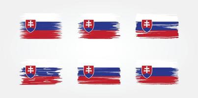 colección de banderas de eslovaquia. bandera nacional vector