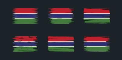 colección de banderas de gambia. bandera nacional vector