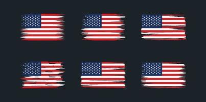 American Flag Brush Collection. National Flag