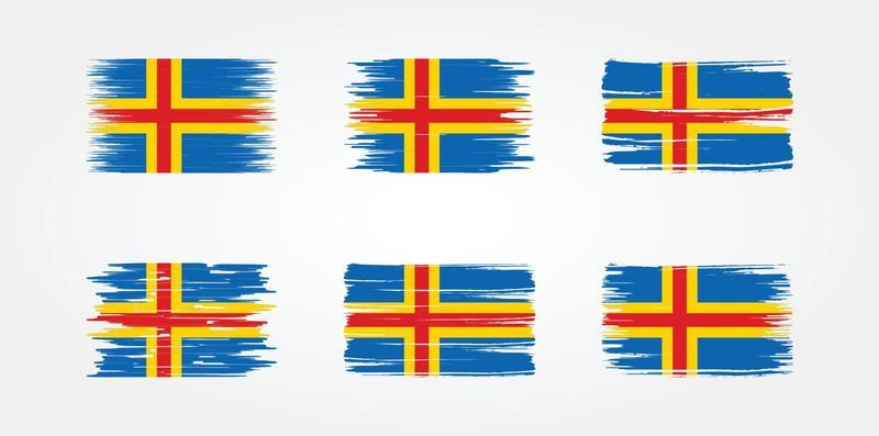 Aland Islands Flag Collection. National Flag