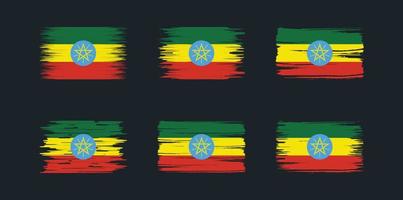 Ethiopia Flag Collection. National Flag vector