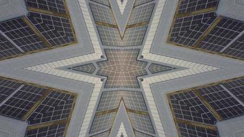 Solar panel kaleidoscopic view in symmetry video