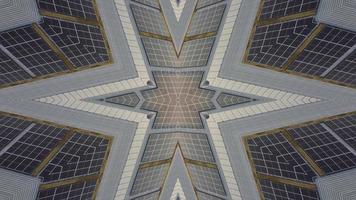 Solar panel kaleidoscopic view in symmetry video