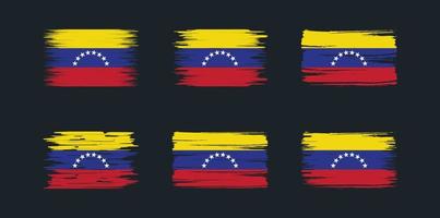 Venezuela Flag Brush Collection. National Flag vector