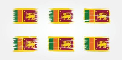 Sri Lanka Flag Collection. National Flag vector