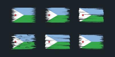 Djibouti Flag Collection. National Flag vector