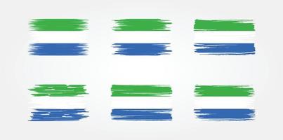 Sierra Leone Flag Collection. National Flag vector