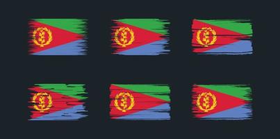 colección de banderas de eritrea. bandera nacional vector