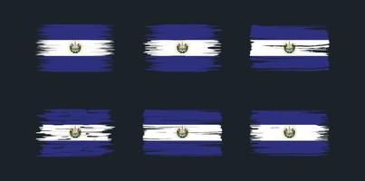 El Salvador Flag Collection. National Flag vector