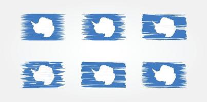 colección de banderas de la Antártida. bandera nacional vector