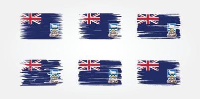 colección de banderas de las islas malvinas. bandera nacional vector