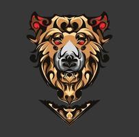 brown bear head vector design illustration