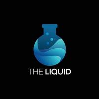 Bottle lab gradient water colorful vector design