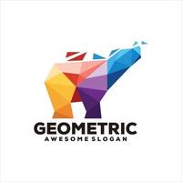 bear colorful geometric gradient logo vector