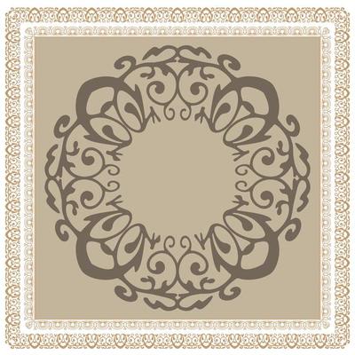 Fantastic flower ornament. Beautiful vector pattern. Design can be used for Scarf, Card, bandana print, kerchief design, napkin