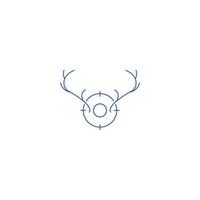 Deer Head Horns Hunting icon vector