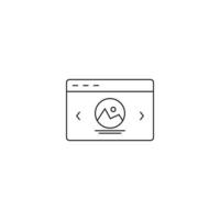 images slider wireframe icon vector outline