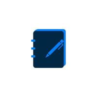 Compose, diary, edit, file, note, write icon vector