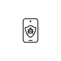 Smart mobile phone bug fixes icon vector